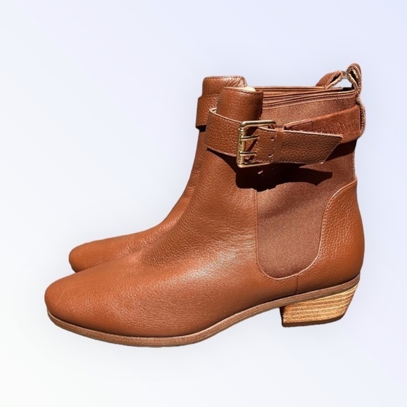 🌻NEW Jack Rogers Easton Brown Water Resistant Leather Buckle Leather Boots 9.5 - Picture 8 of 13